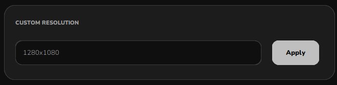 Custom resolution field in SnapRes